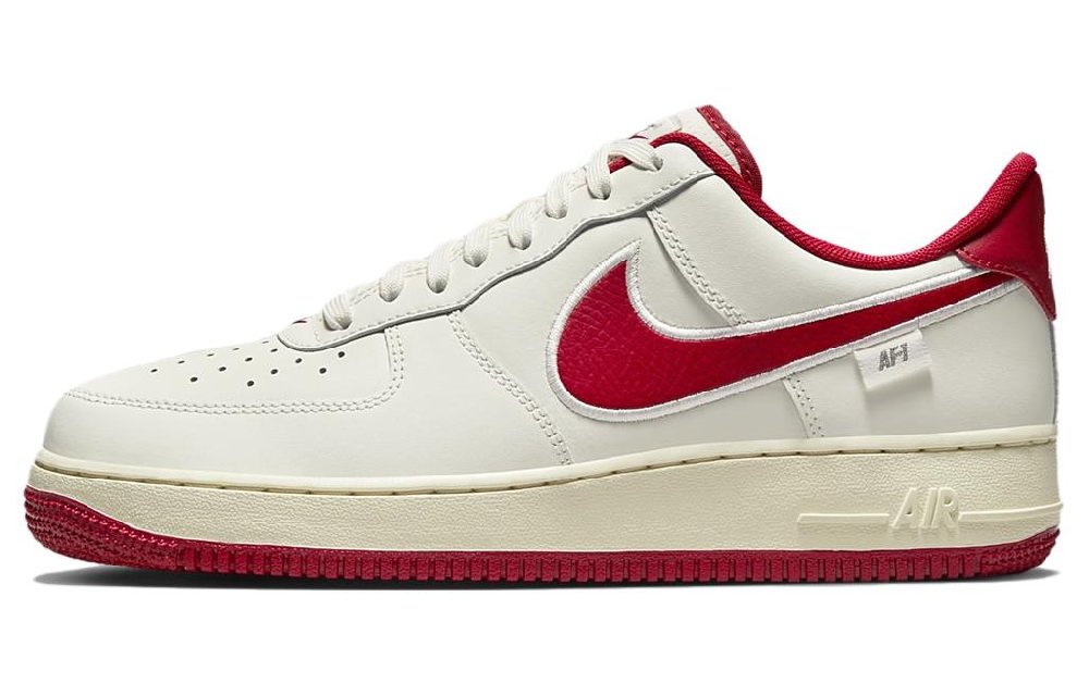 Nike Air FORCE 1 Кроссовки для скейтбординга Низкие Белые Красные Унисекс