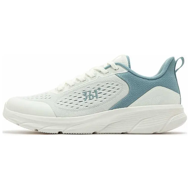 361° Anti Slip Wear Resistant Low Top Sprint Running Shoes Men's White Blue