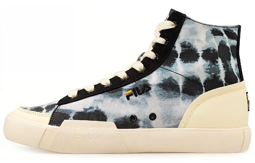 FILA FUSION Fila Block HighHigh Canvas Shoes Black/White/Blue