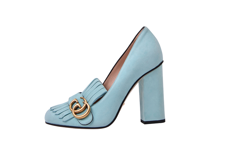 GUCCI Marmont Suede Heels Women's