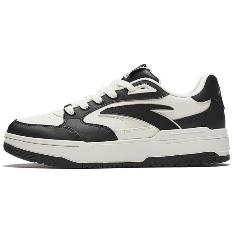 Anta 982 Wear-Resistant Slip-Resistant Low-Top Skateboard Shoes Men Black White
