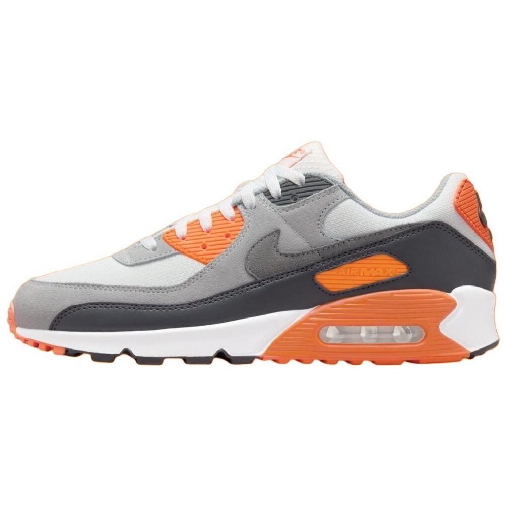 Nike Air Max 90 Summit White Safety Orange Dark Smoke Grey Smoke Grey