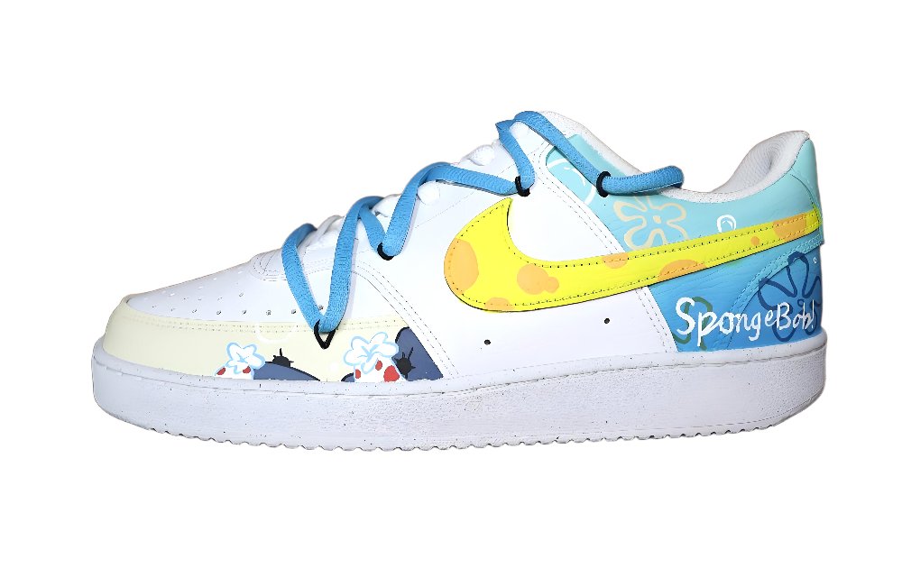 Nike Court Vision 1 Pichburg 2 Abrasion Resistant Low top Skateboard Shoes Men's Lake Blue