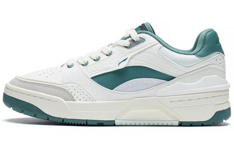 LiNing RSR 101 Slip Resistant, Abrasion Resistant, Lightweight Low Top Skateboard Shoes Men's White Gray Green