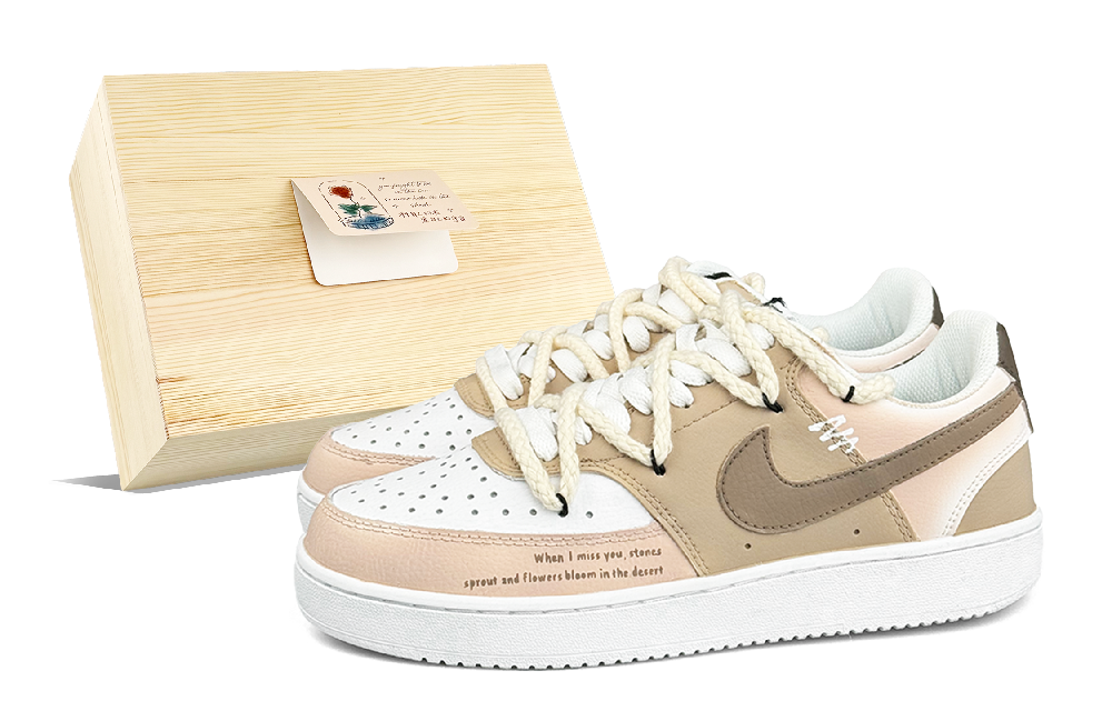 Nike Court Vision 1 Low Top Skateboard Shoes Men's Cinnamon
