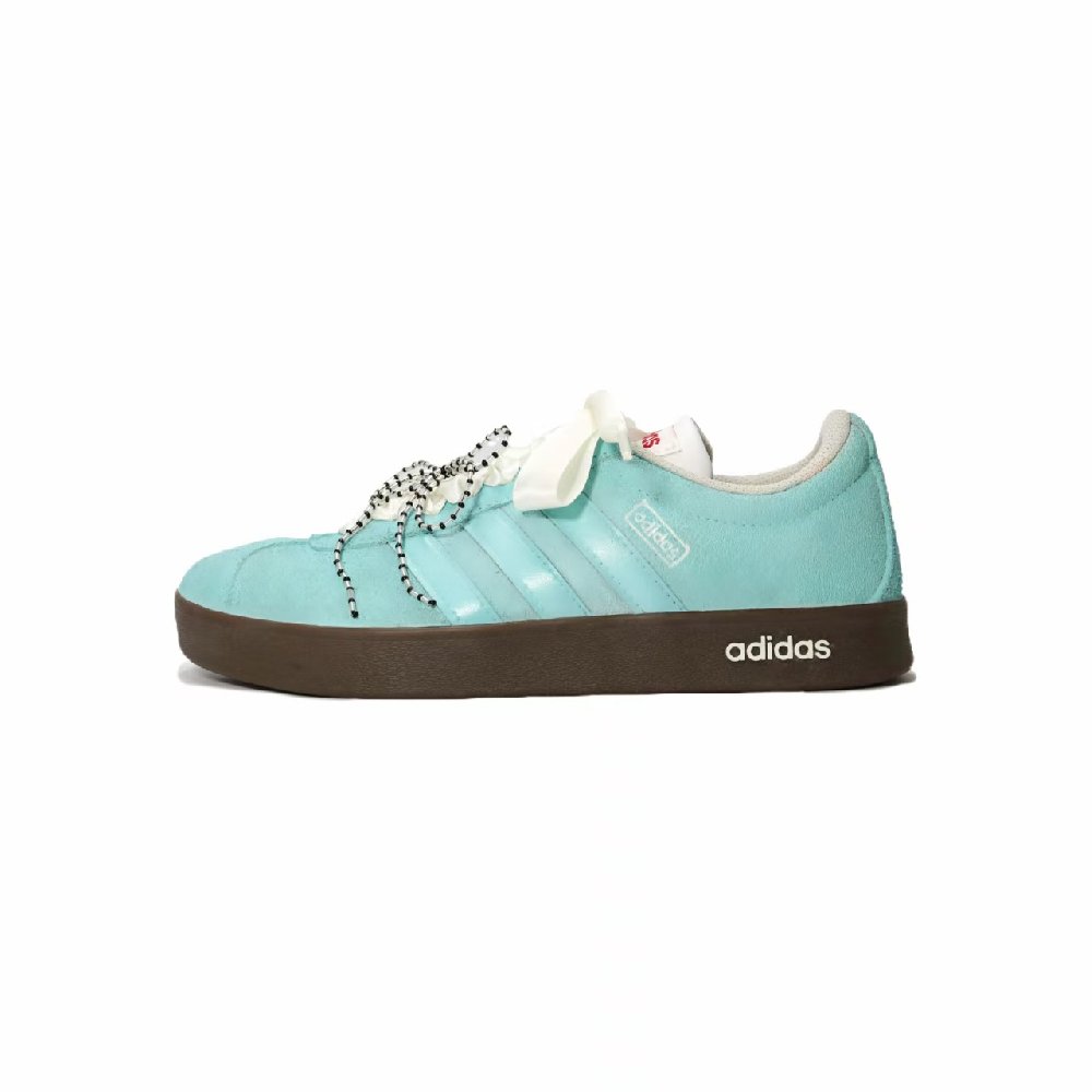 Adidas Neo VL Court 2.0 Lightweight Anti-Slip Low-Top Skateboard Shoes Unisex Green
