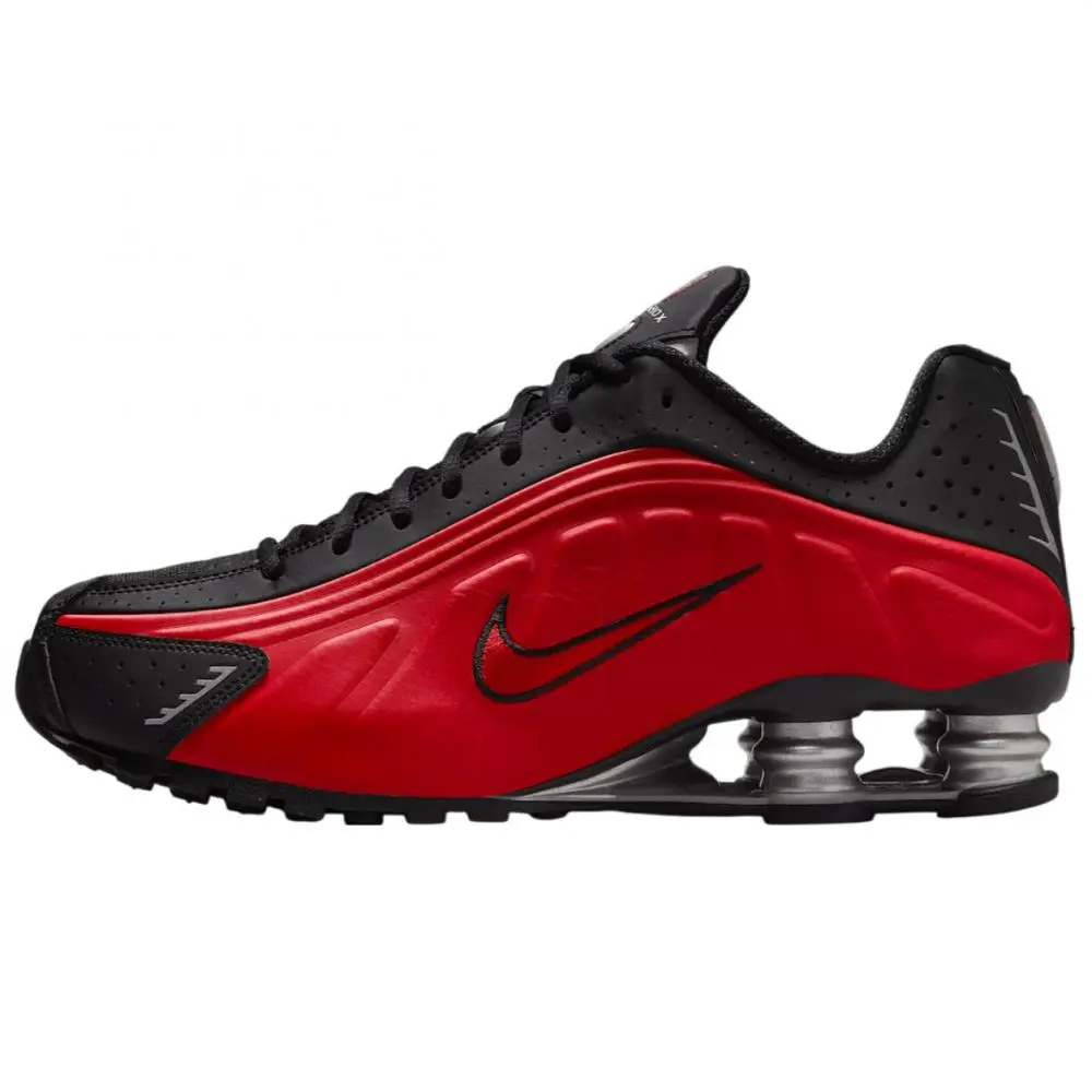 Nike Shox R4 University Red Black Metallic Silver