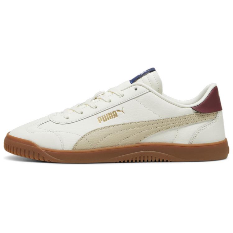 PUMA Club 5v5 Anti-Slip Wear-Resistant Low-Top Casual Shoes Men's White Beige