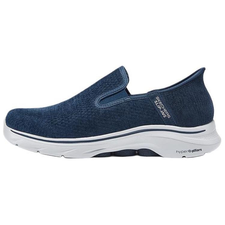 Skechers MEN'S GO WALK Anti-Slip Wear-Resistant Low-Top Casual Shoes Men's Blue