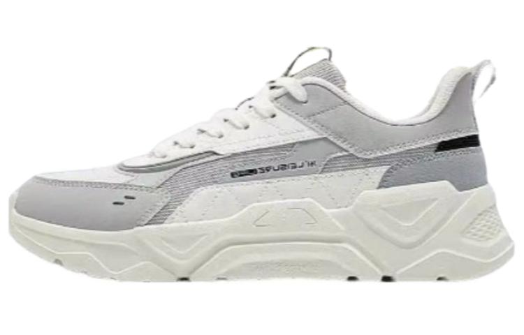 361° Cushioning Wear-Resistant Low-Top Running Shoes Men's Gray White