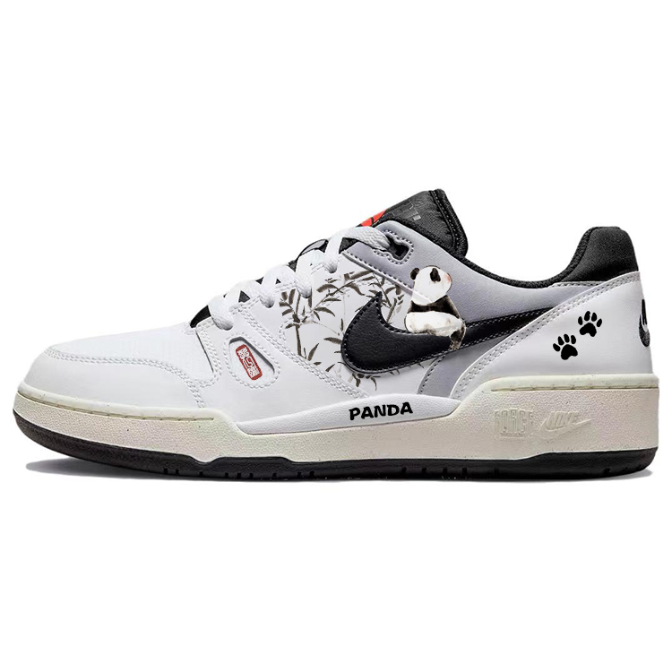 Nike Full Force Anti-Slip Wear-Resistant Low-Top Skateboard Shoes Men's White Black