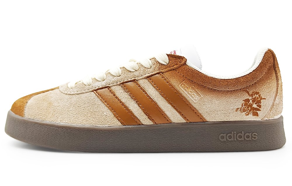 Adidas Neo VL Court 2.0 Lifestyle Cushioning, Wear Resistant Low Top Skateboard Shoes Unisex Beige Brown