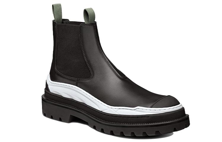 Sacai x DIOR Ankle Length Chelsea Boots Men's Black