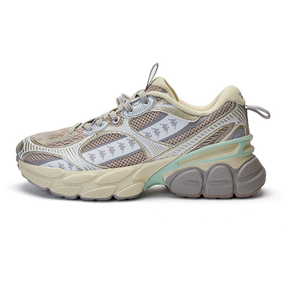 Kappa Slip Resistant And Breathable Mid Top Running Shoes Unisex Enoki Brown