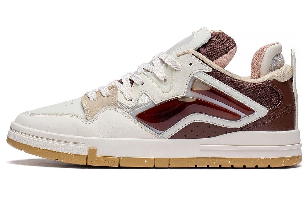 LINING Wei Wu PRO Skateboard Shoes Men Low Top White/Gray/Umber