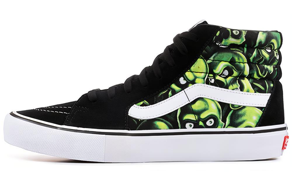 Supreme X Vans SK8 Hi Glow-In-The-Dark Skull Pile