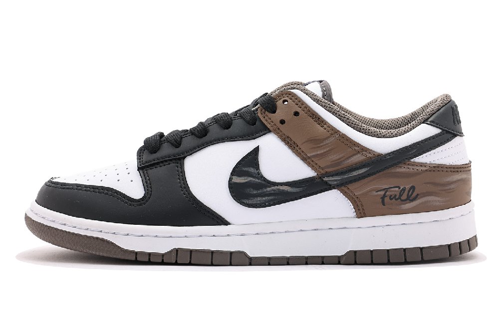 Nike Dunk Coverage Abrasion Resistant Low Top Skateboard Shoes Unisex Black Brown