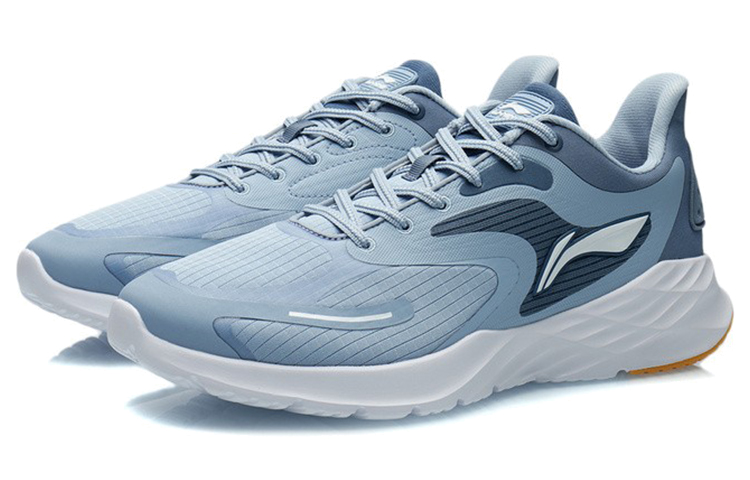 LiNing Reflective Low-Top Running Shoes Men's Mist Blue Classic Casual Sports