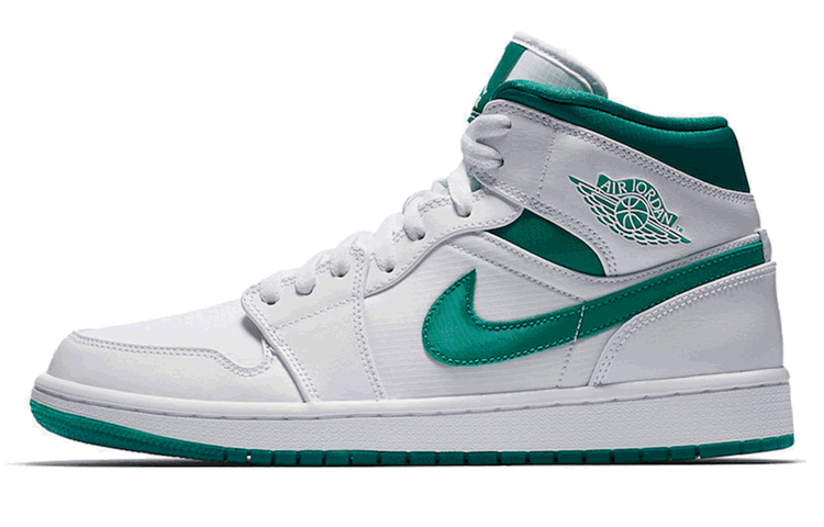 Jordan 1 Mid White Mystic Green