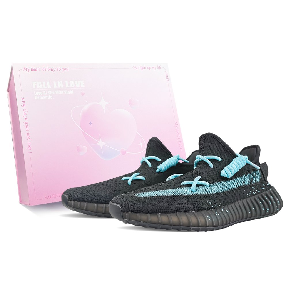 Adidas Originals Yeezy Boost 350 V2 Low Top Casual Shoes Unisex Black Blue