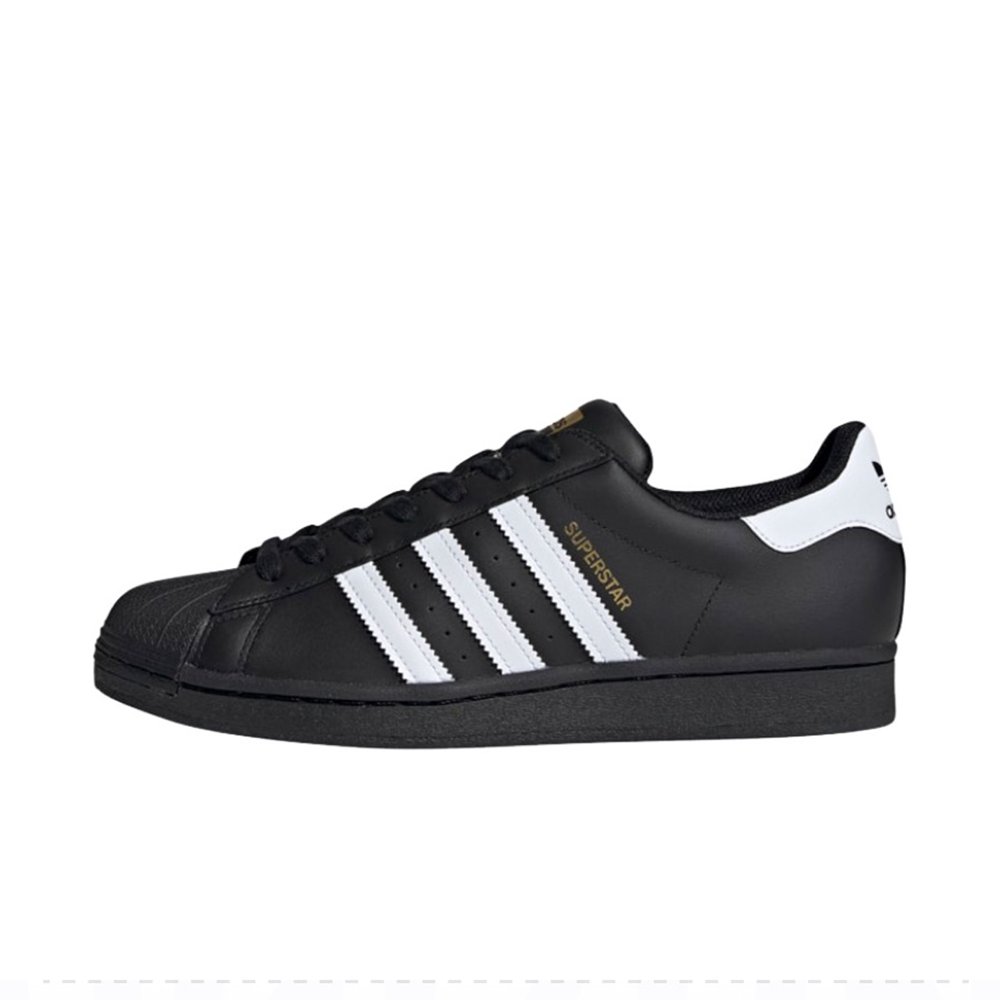 Adidas Originals SUPERSTAR Anti-Slip Wear-Resistant Low-Top Skateboard Shoes Unisex Black Silver