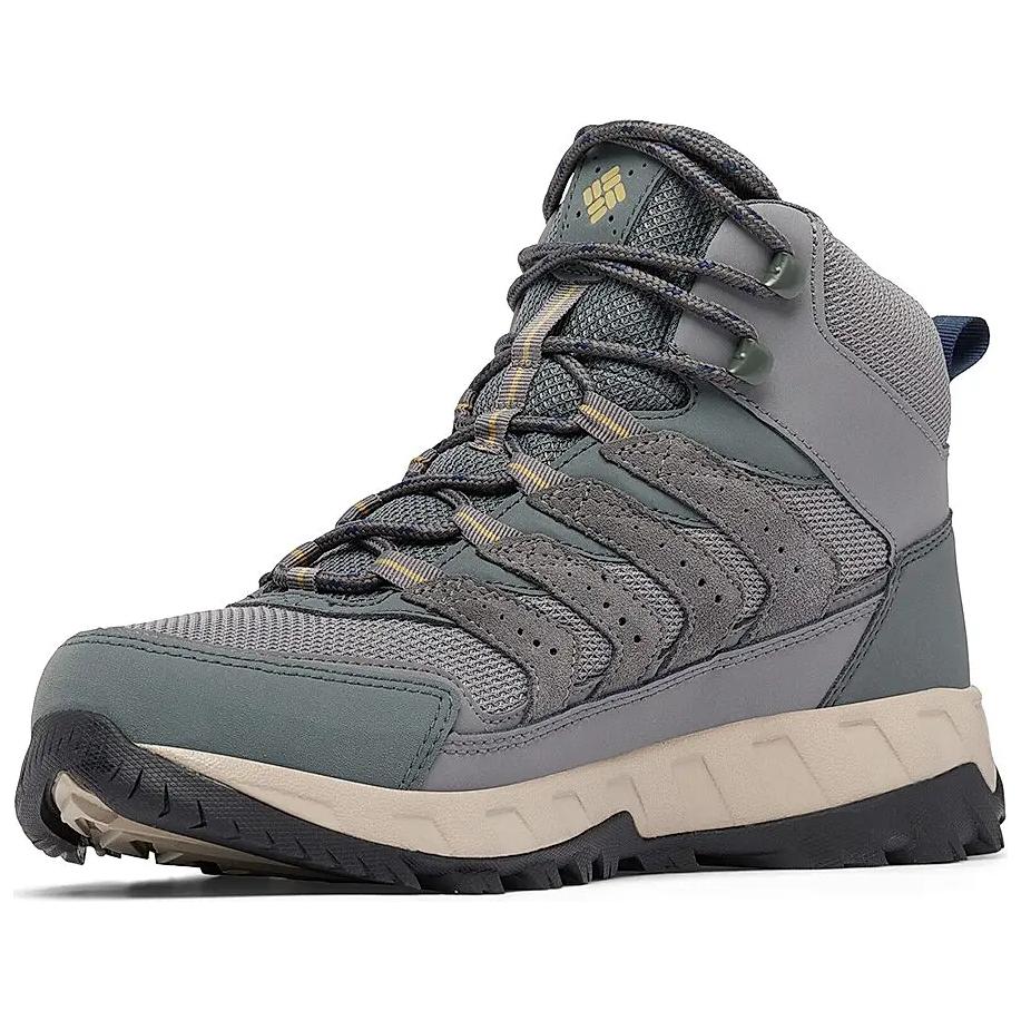Columbia Slip Resistant, Abrasion Resistant, Cushioning, Waterproof Mid Top Hiking Shoes Men's Gray