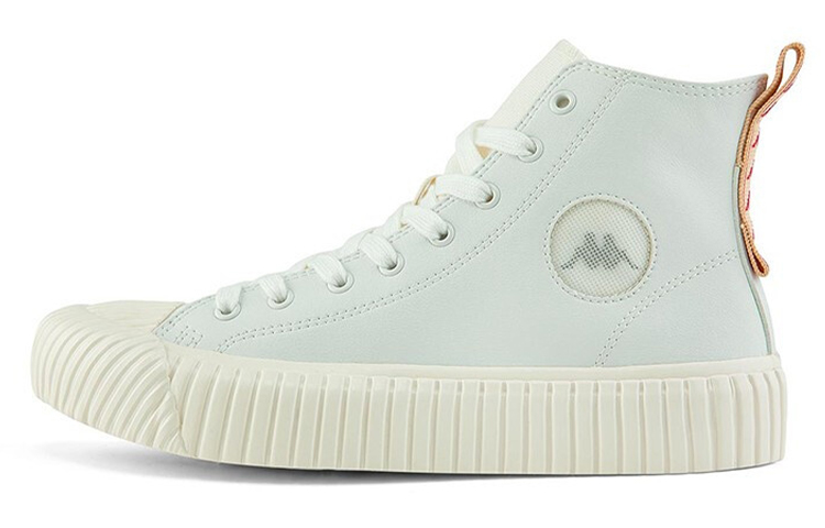 Kappa Coverage Anti-Slip And Wear-Resistant High-Top Skateboard Shoes Unisex Jasmine White