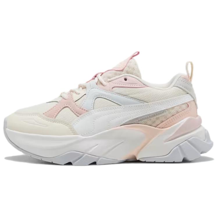 PUMA Anti Slip Wear Resistant Low Top Running Shoes Women's Ecru