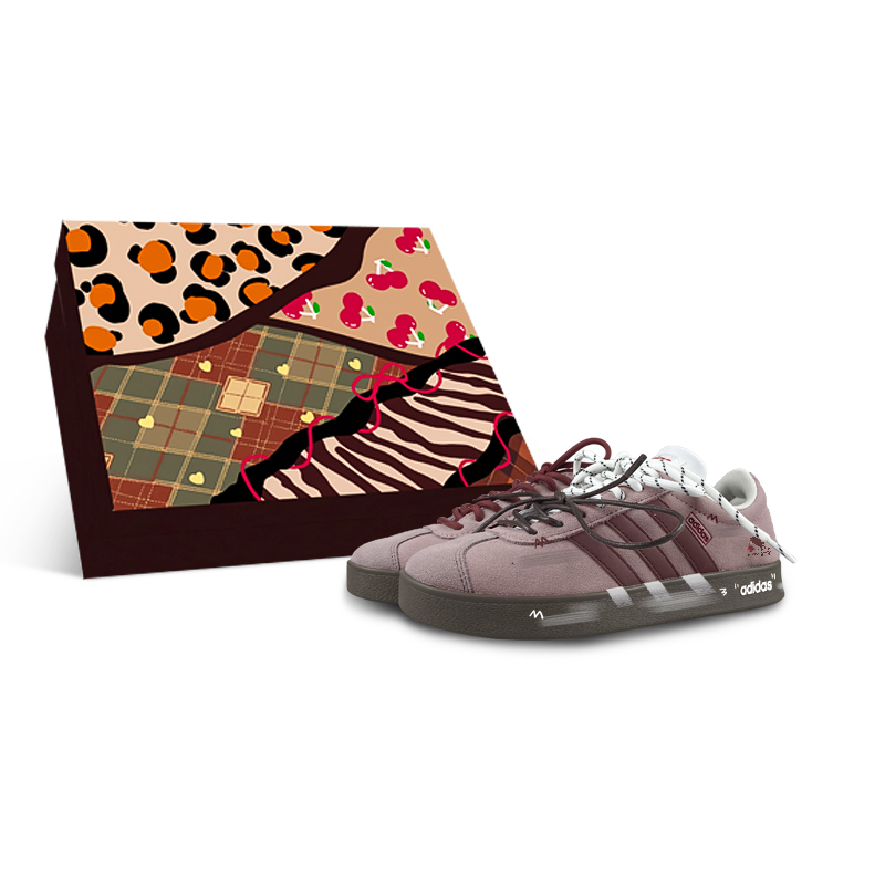 Adidas VL COURT 2.0 Cushioning, Wear Resistant Low top Skateboard Shoes Unisex Pink Brown
