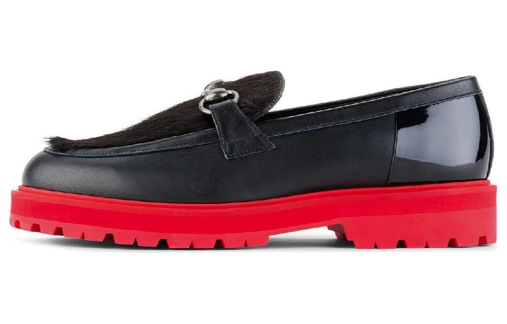 Onitsuka Tiger Bit Loafer Cushioned Slip-Resistant Abrasion-Resistant Low-Top Sports Casual Shoes Women's Black Red