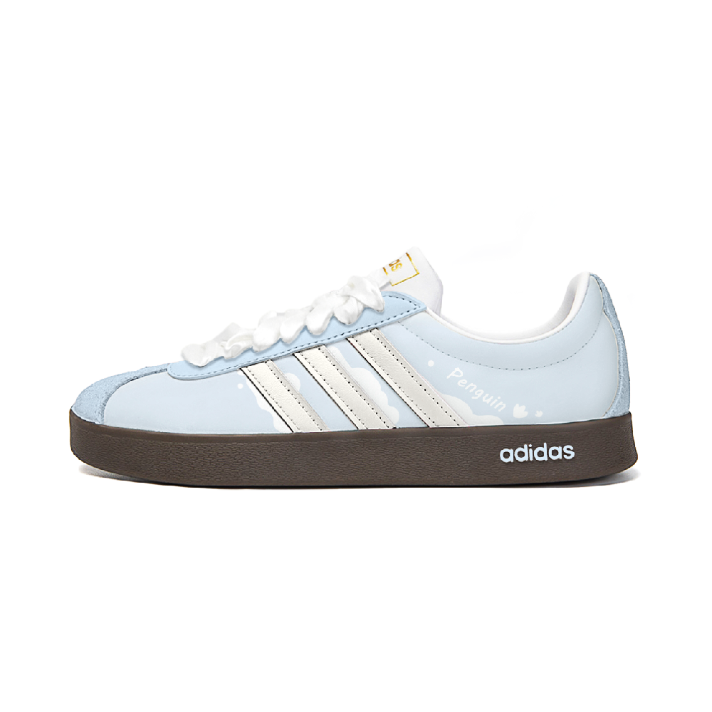 Adidas Neo VL Court 2.0 Glass Sea Slip Resistant Cushioning Abrasion Resistant Low Top Skateboard Shoes Unisex Blue