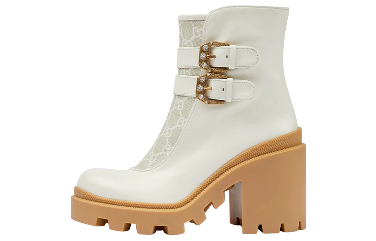GUCCI GG Canvas Ankle Boots Women's