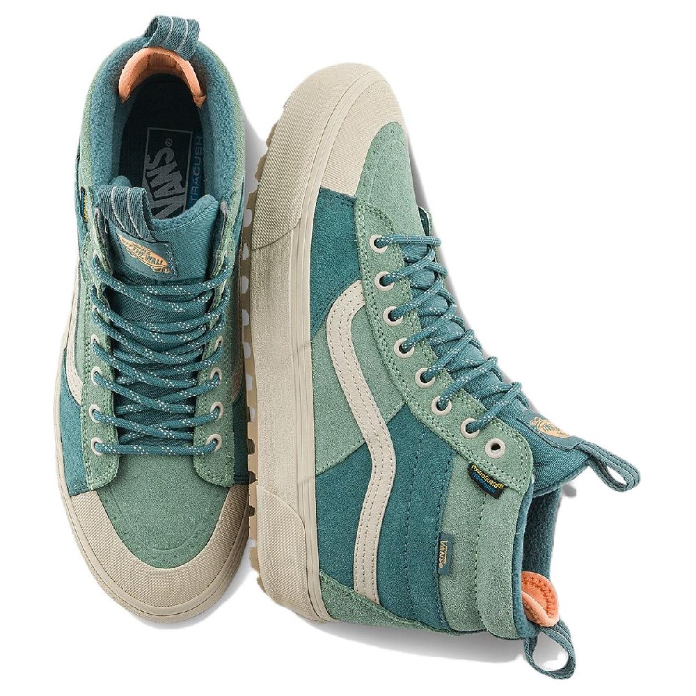 Vans SK8 HI Anti-Slip Wear-Resistant High-Top Hiking Shoes Unisex Green