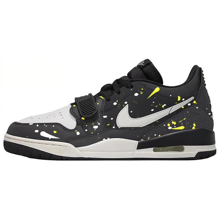 Jordan Legacy 312 Anti-Slip Wear-Resistant Low-Top Vintage Basketball Shoes Men's Black White