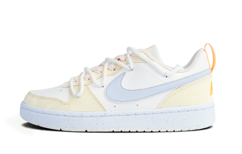 Nike Court Borough Series Low Top Skateboard Shoes GS Yellow Blue
