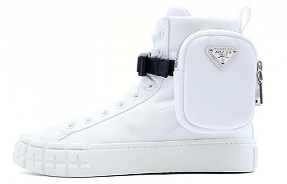 PRADA Wheel Re Nylon Hight Sneakers 'Off White' Women's