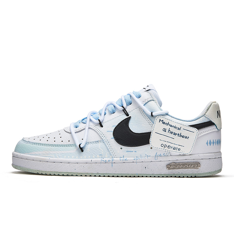 Nike Court Vision 1 Skateboard Shoes Men's Low Top Blue
