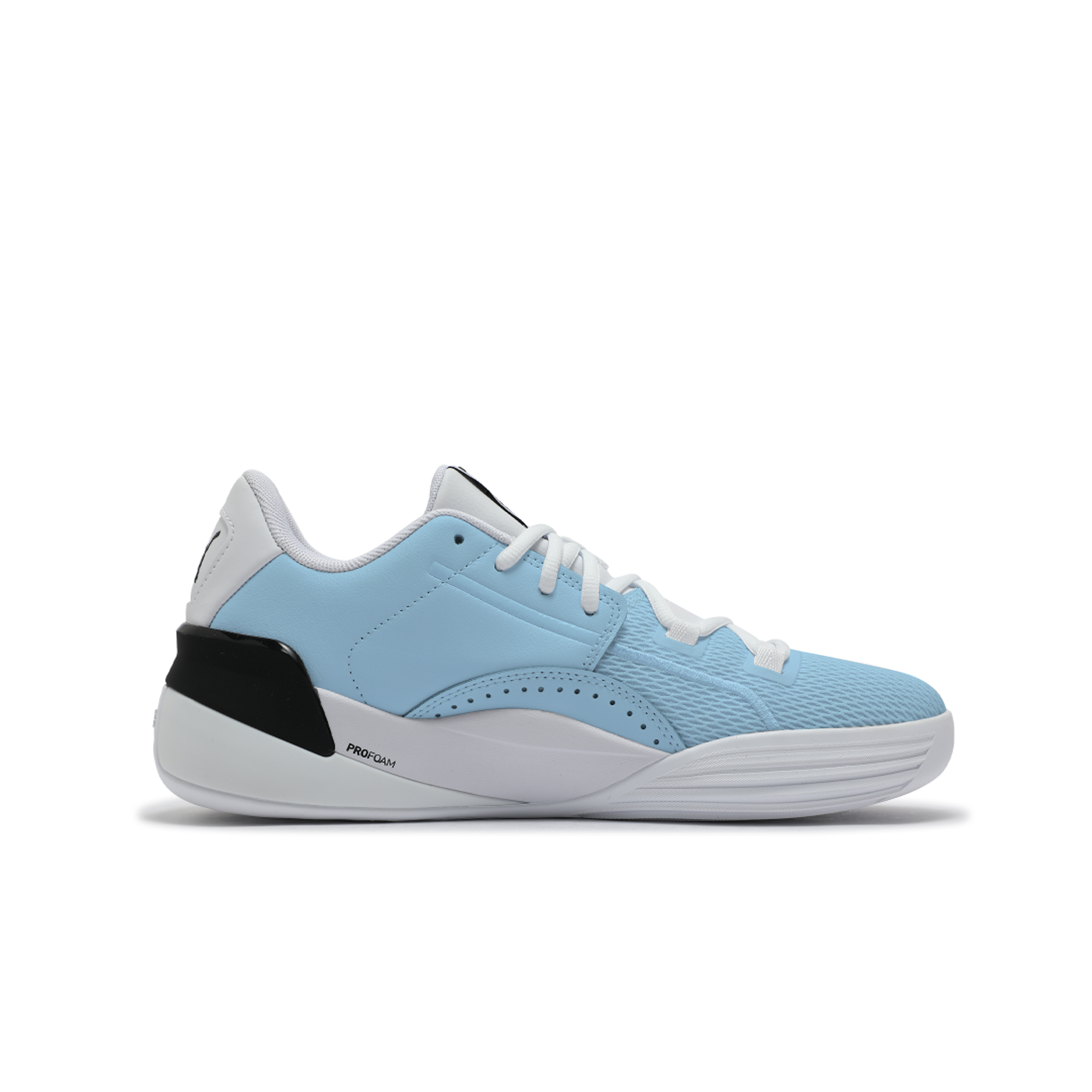 PUMA Clyde Hardwood Team Abrasion Resistant Low top Basketball Shoes Unisex Sky Blue