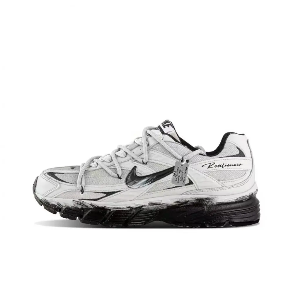 Nike Initiator Cushioning, Breathable, Supportive Low top Running Shoes Unisex Black White