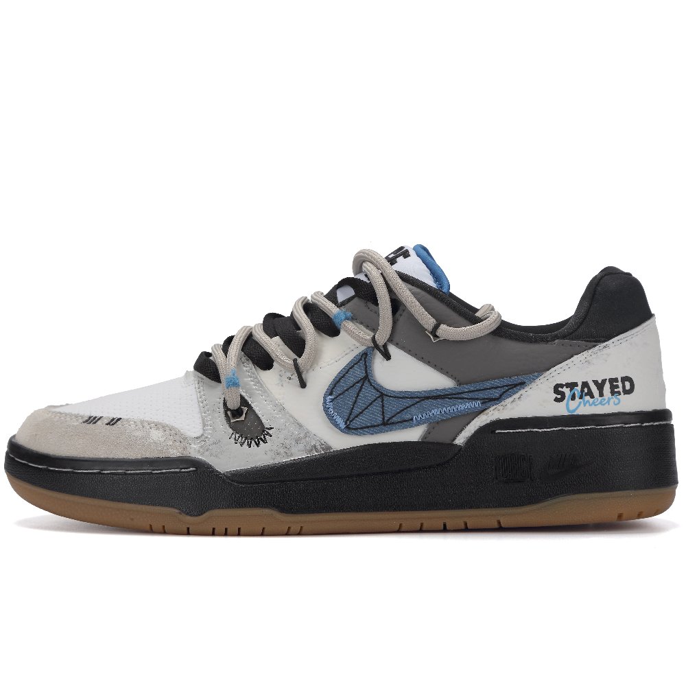 Nike Full Force Western Wilderness Slip Resistant Low Top Skateboard Shoes Men's Black Blue