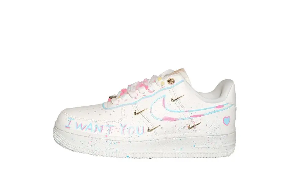 Nike Air Force 1 Abrasion Resistant Low top Skateboard Shoes Women's White
