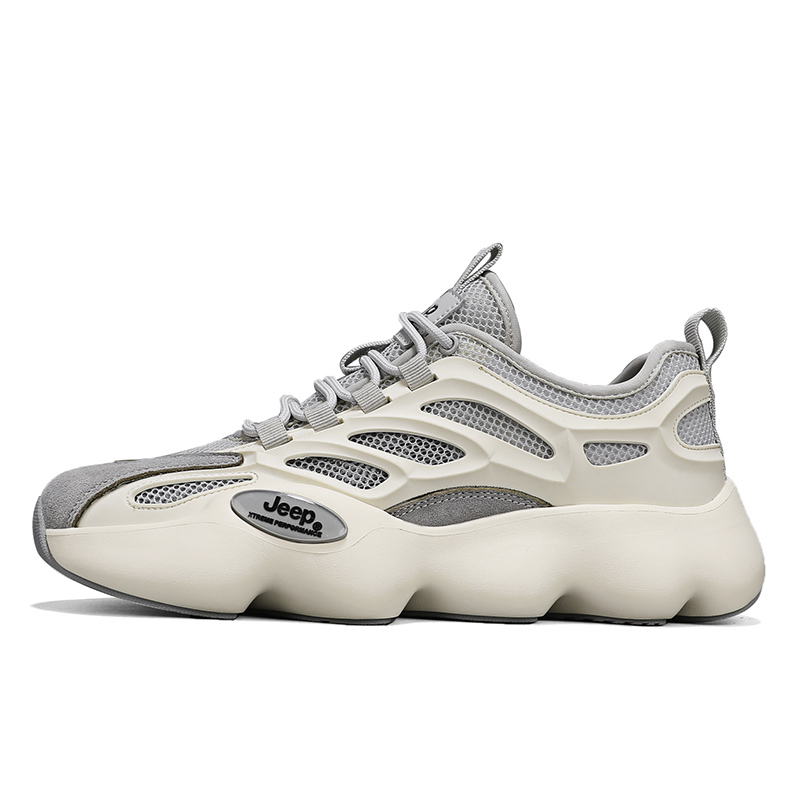 Jeep Chunky Sneakers Men Low Top Gray