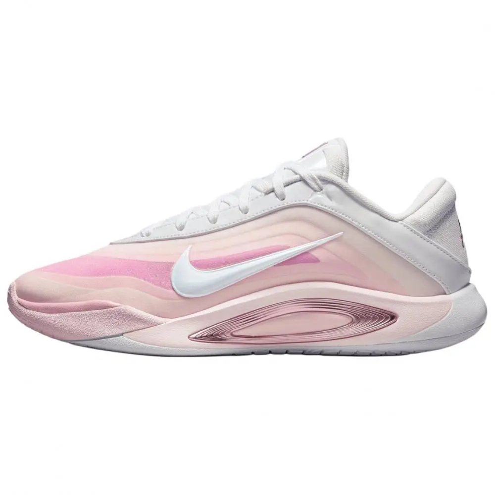 Nike A'One Breathable Traction Basketball Shoes Unisex Pink White