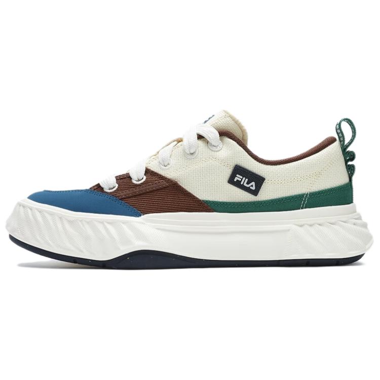 FILA Fosso Lightweight Low-Top Canvas Shoes Men's Beige Blue