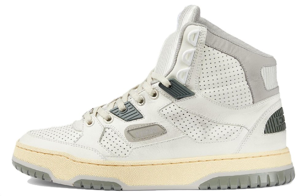 GUCCI High-Top Skateboard Shoes Women's Ecru