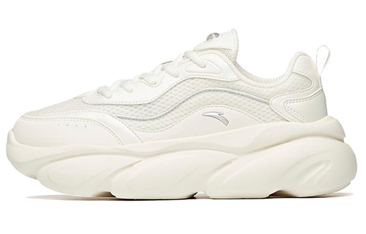 Anta Life Collection Cushioning, Slip Resistant, Abrasion Resistant, Breathable Low Top Chunky Sneakers Women's White