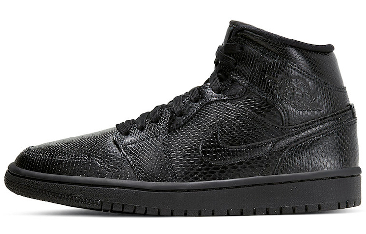 Jordan 1 Mid Black Snakeskin Women's