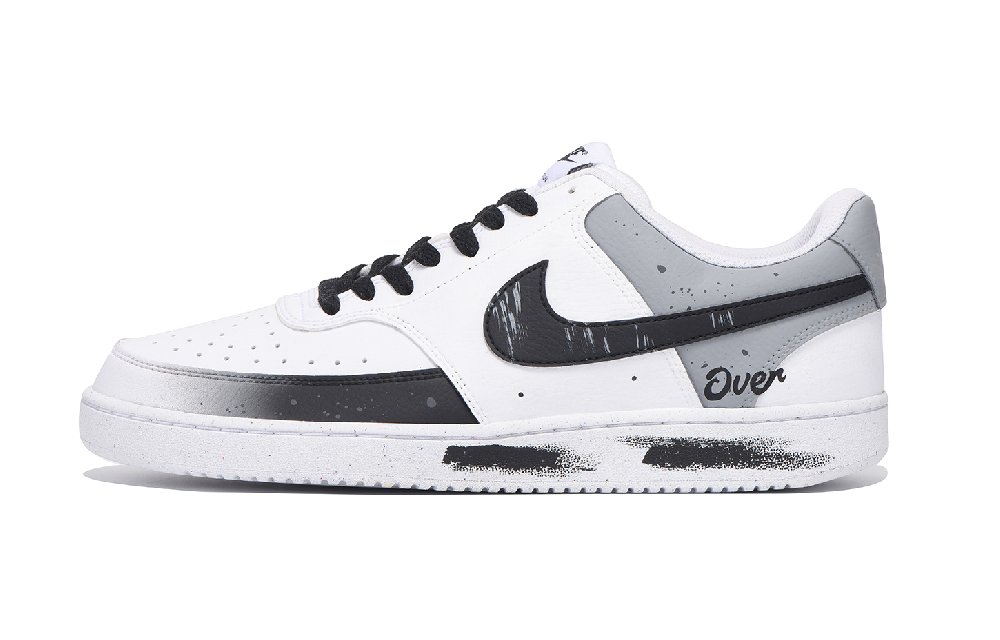 Nike Court Vision 1 Coverage Anti-Slip And Wear-Resistant Low-Top Skateboard Shoes Men's Light Gray