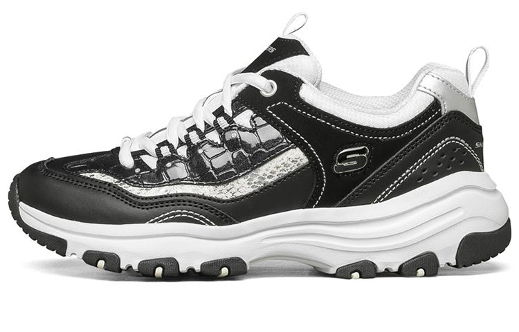 Skechers I-Conik Cushioning Breathable Low-Top Running Shoes Women's Black White
