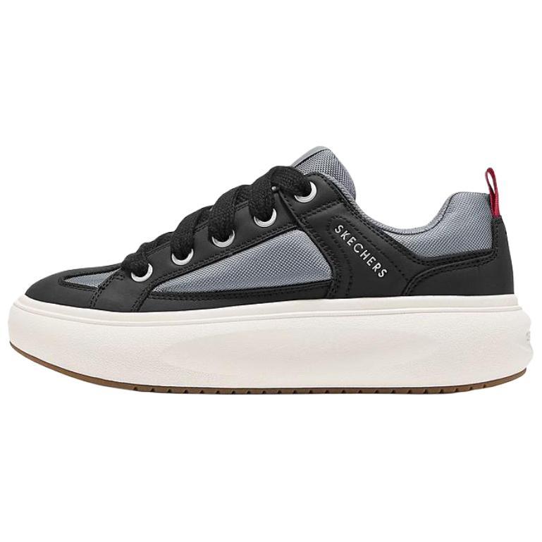 Skechers Low Top Skateboard Shoes Men's Black Gray